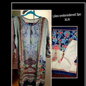 Pakistani Clothes, lilen clothes, embroidered kurtas
